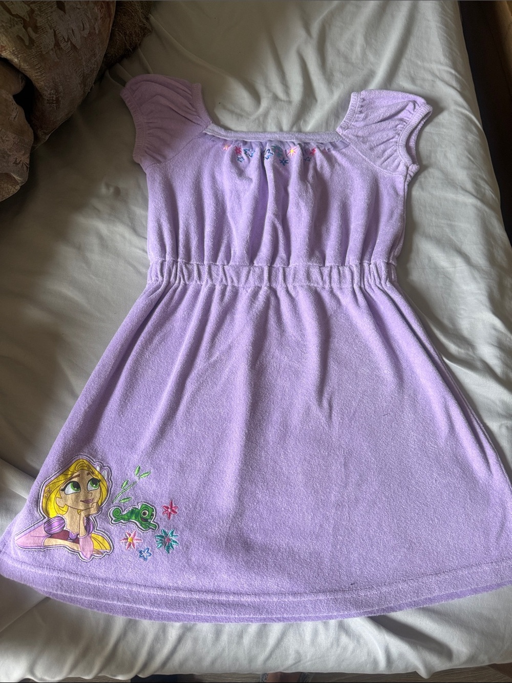 Disney Girls' Lavender Rapunzel Terry Swim Coverup
